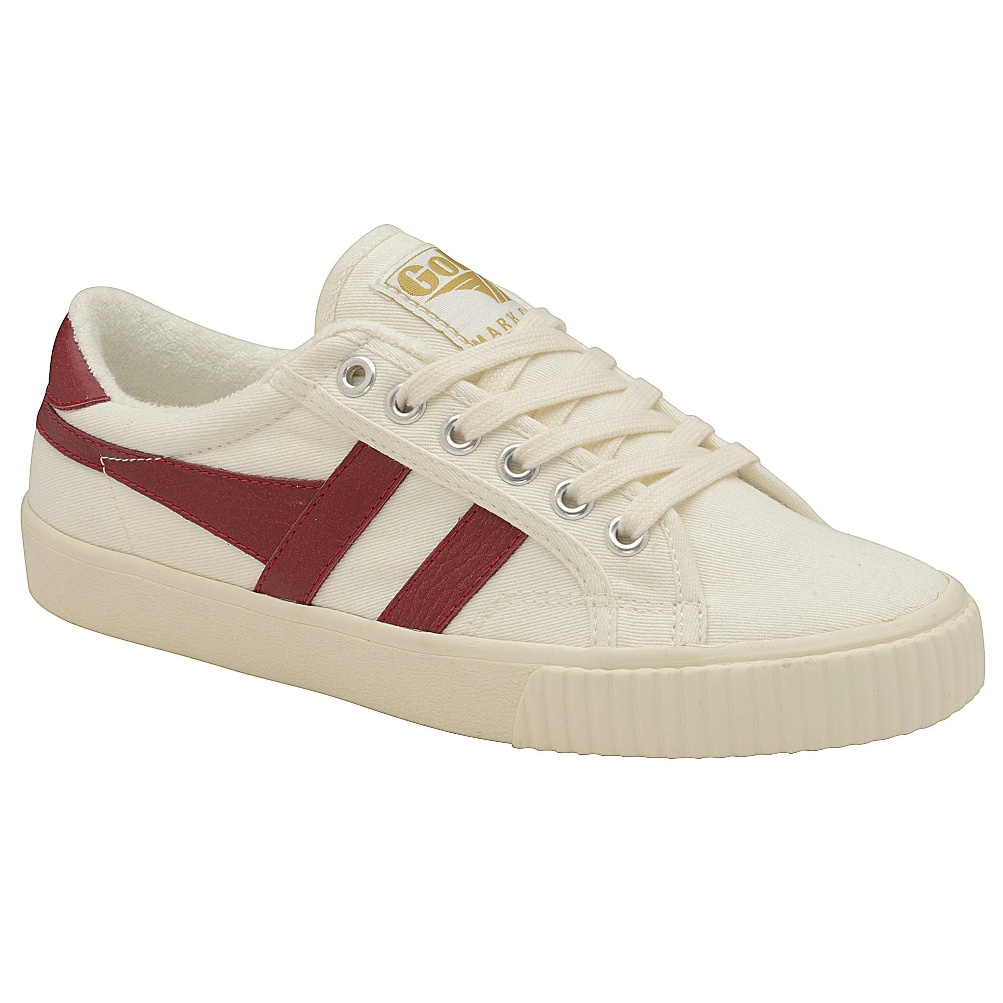 The Tennis Mark Cox Sneaker - Off White   Deep Red