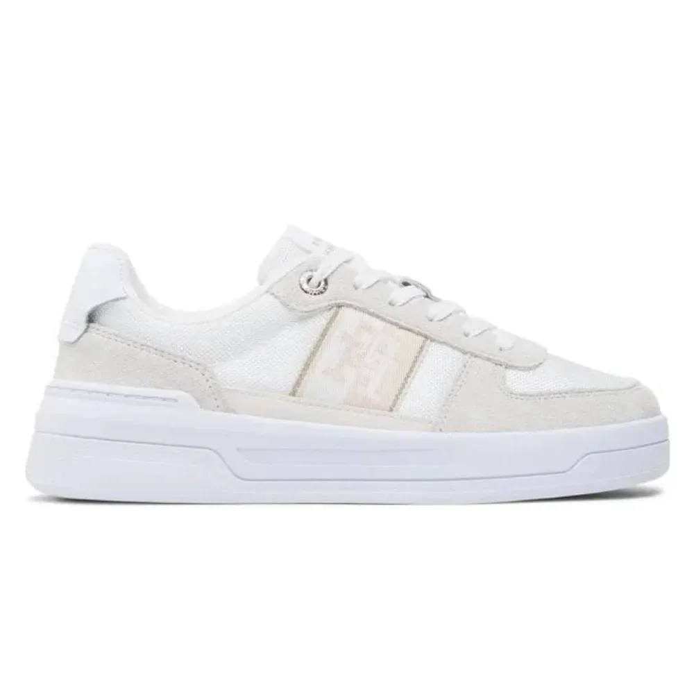 Tommy Hilfiger Basket Sneaker With Webbing Women FW0FW06950-WHTBEG