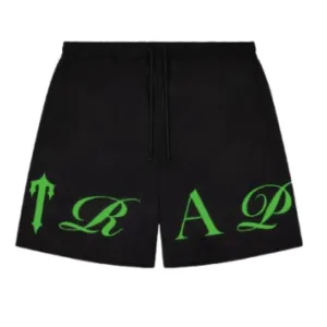 Trapstar Script Shorts Black/Green