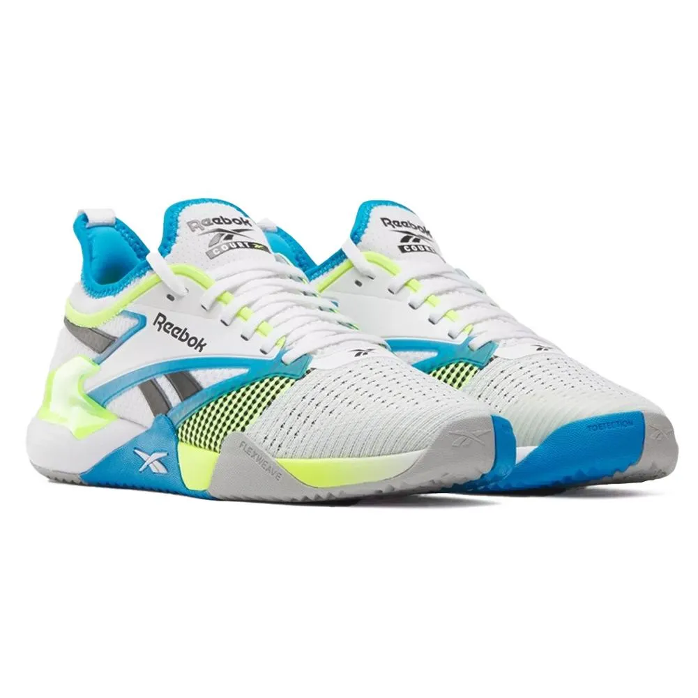 Unisex Nano Court Shoes White and Digital Lime