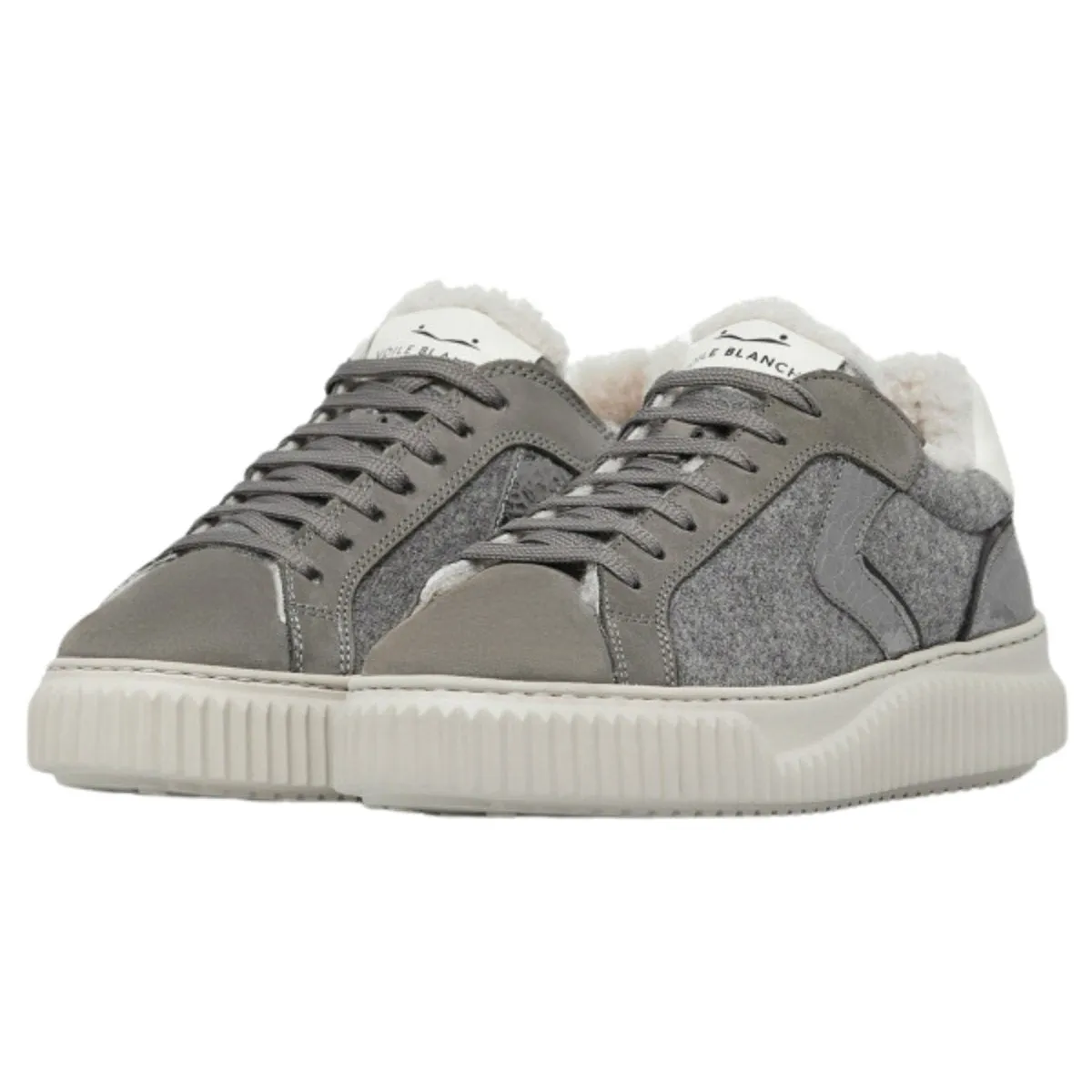 Voile Blanche Women's Lipari Fur Nubuck/Felt Charcoal Grey