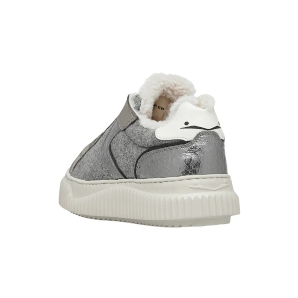 Voile Blanche Women's Lipari Fur Nubuck/Felt Charcoal Grey