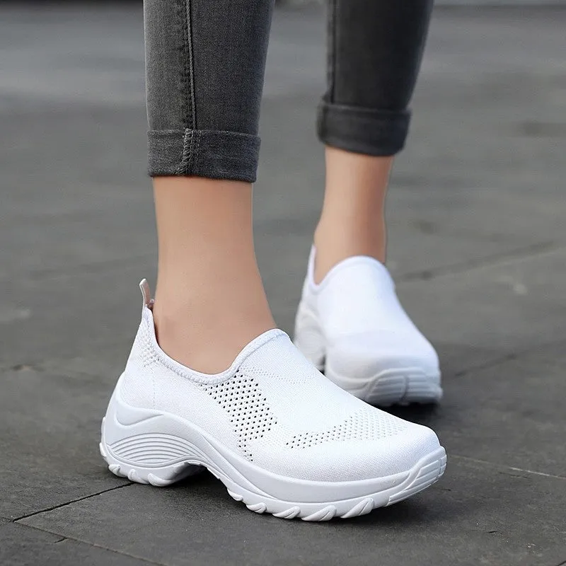 Women's Thick-heels Slip-on Casual Shoes