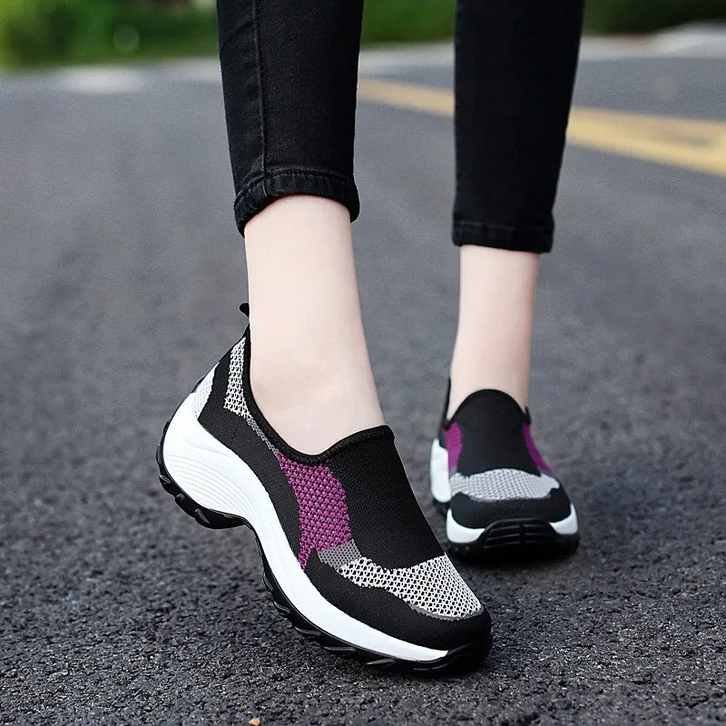 Women's Thick-heels Slip-on Casual Shoes