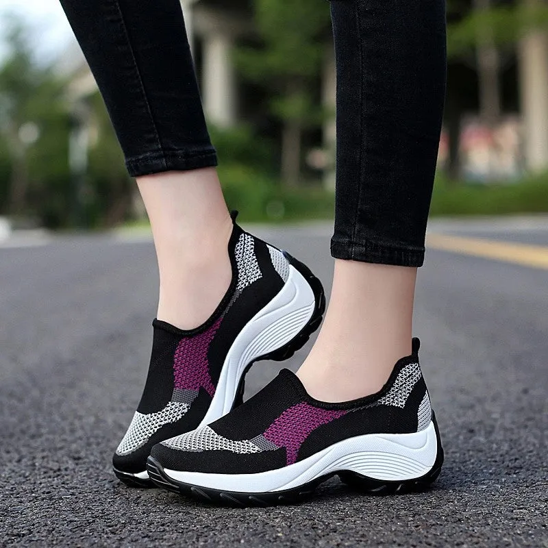 Women's Thick-heels Slip-on Casual Shoes