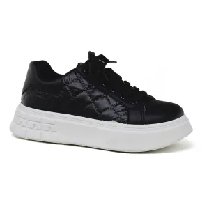 Yoki Womens Tucker-Nylon Quilt Side Sneakers