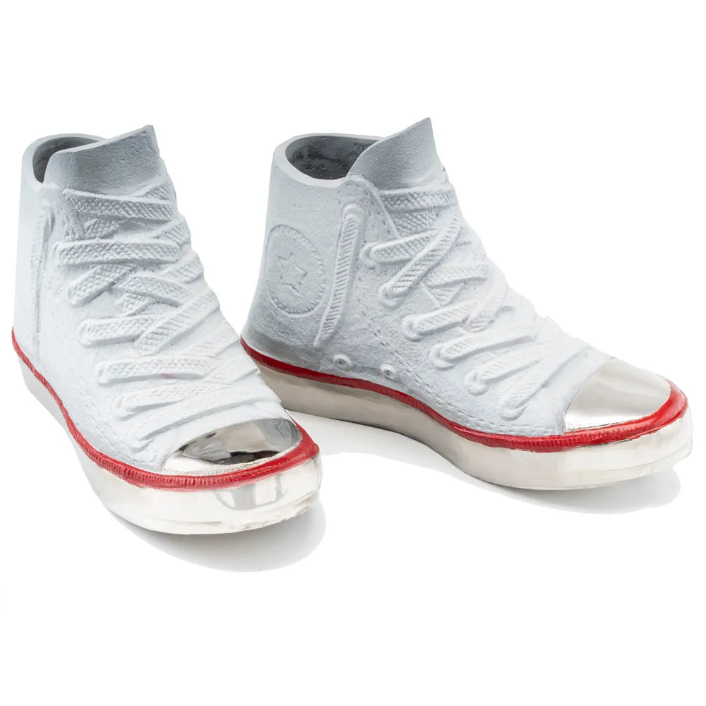 Zapatillas Silver High Top Sneakers Pair