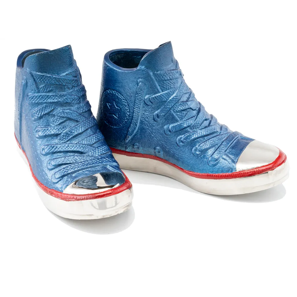 Zapatillas Silver High Top Sneakers Pair